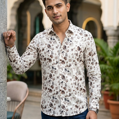 Shirt Fabric Raymond 100% Giza Cotton Print Colour Multicolour