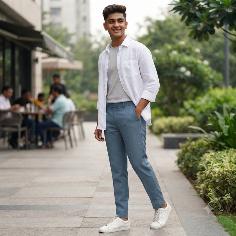 Trouser Fabric Raymond T/R Plain Color Airforce Blue