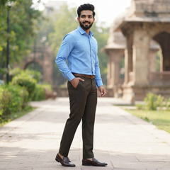 Trouser Fabric Raymond TR Plain Color Tan Brown