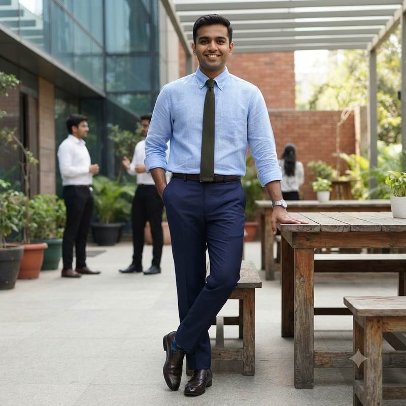 Trouser Fabric Raymond TR Plain Color Sapphire Blue
