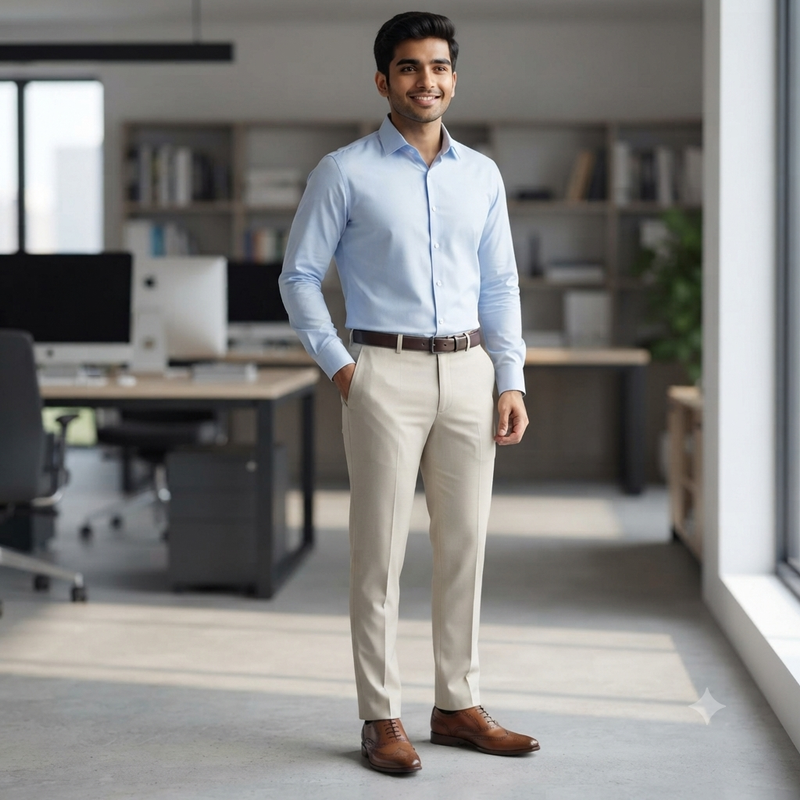 Trouser Fabric Raymond TR Plain Color Cream