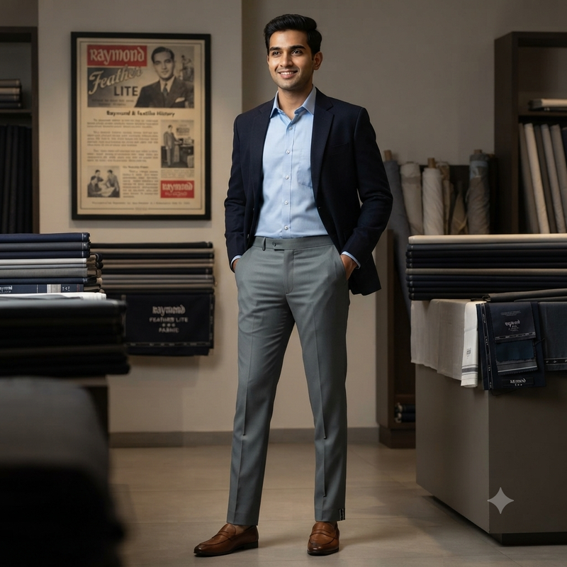 Trouser Fabric Raymond TR Plain Color Tempered Grey