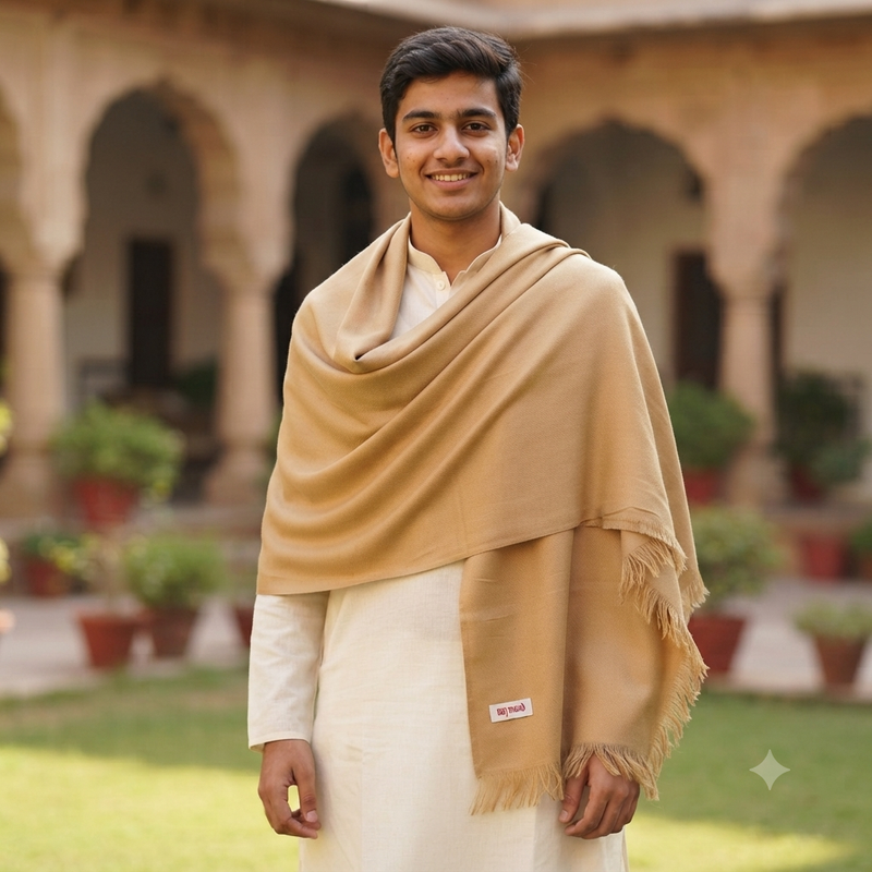 Raymond Acrylic Shawl Lohi Daksh Colour Birdseed Brown