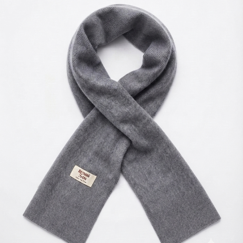 Raymond 100% Fine Pure Wool Muffler Colour Grey