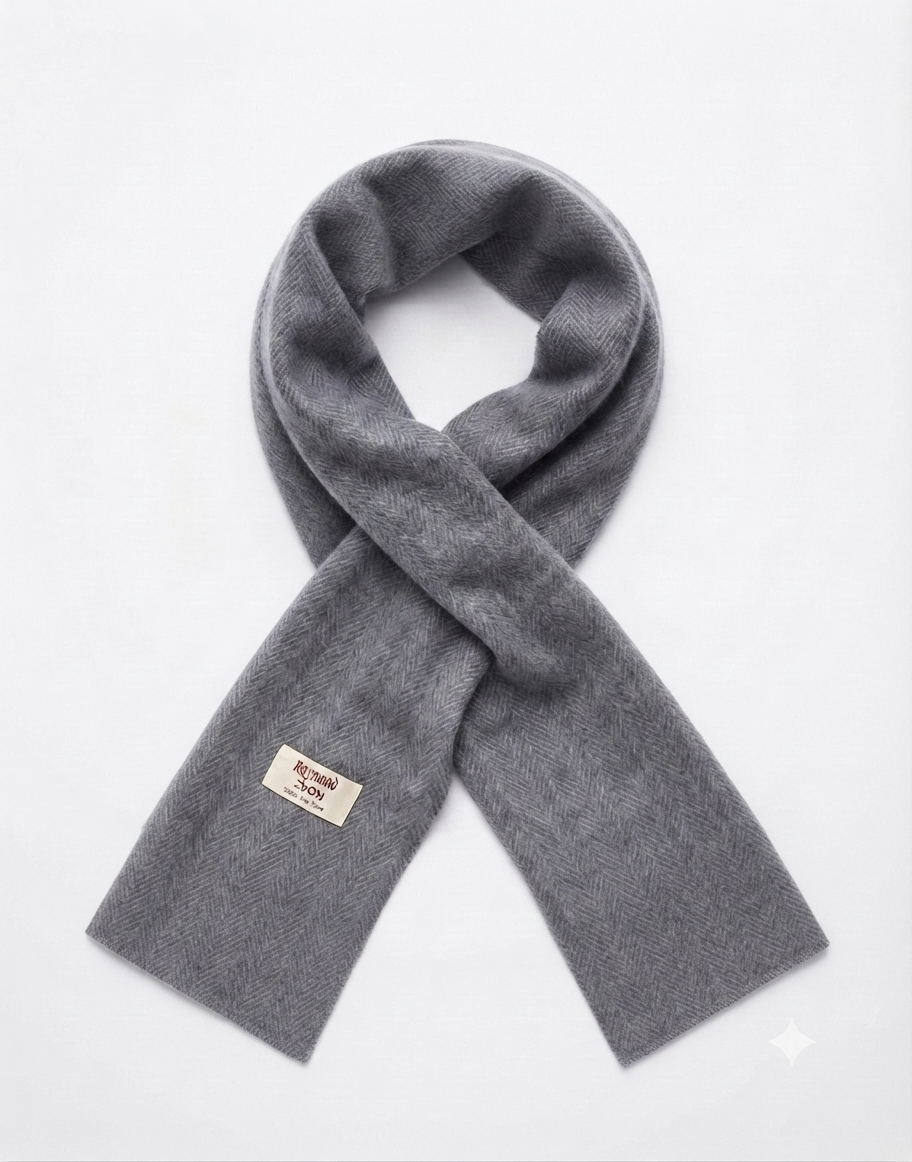 Raymond 100% Fine Pure Wool Scarf Colour Grey