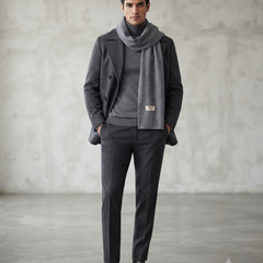 Raymond 100% Fine Pure Wool Muffler Colour Grey