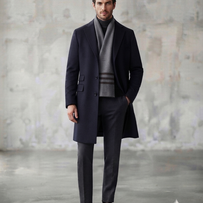Raymond 100% Fine Pure Wool Scarf Colour Grey, Black N Brown