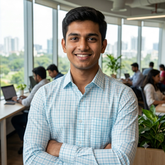 Shirt Fabric Ferrino Mizzoni  Poly Cotton Wrinkle Free Check Colour Firozi N White