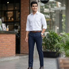 Trouser Fabric Donear Poly Viscose Premium T/R Stretchable Lining Colour Midnight Blue