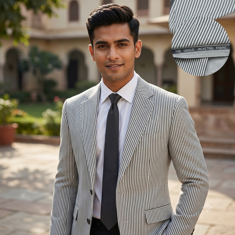 Tweed Blazer Fabric Reid N Taylor Lining Colour Black N White