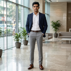 Trouser Fabric Siyaram Poly Viscose Lining Colour Light Grey