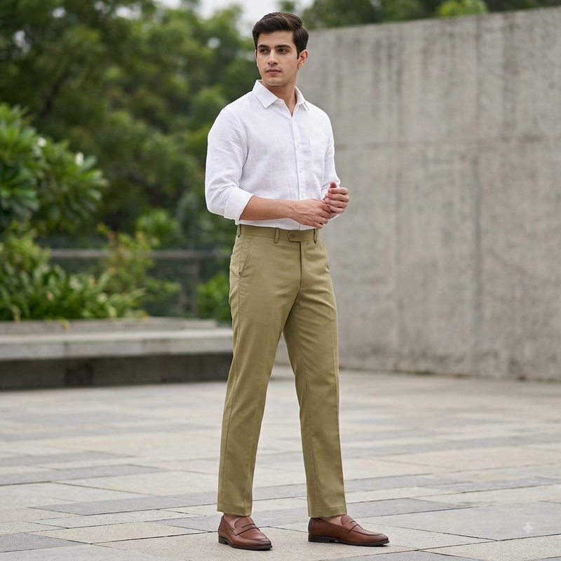 Trouser Fabric Donear Giza Cotton Plain Colour Chamomile Brown