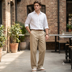 Trouser Fabric Raymond Pure Cotton Stretchable Plain Color Dried Brown