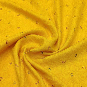 Raymond 100% linen Printed Shirt Fabric colour Golden Yellow