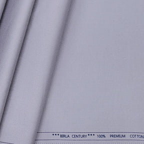 Birla Century Men's 100% cotton Stretchable Plain Trouser Fabric (Light Grey)