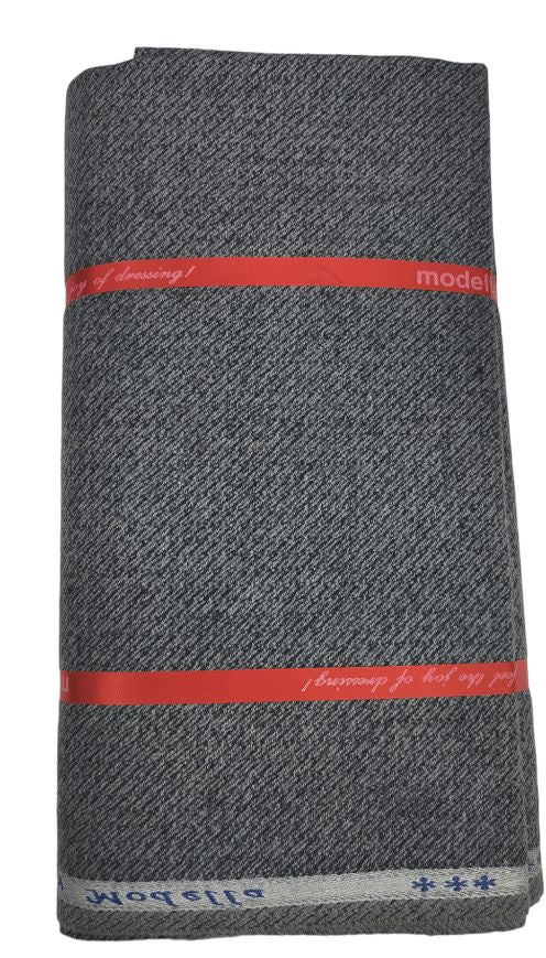 Modella Men’s Acrylic Checks Unstitched Faux Tweed Blazer Fabric (Brownish grey)