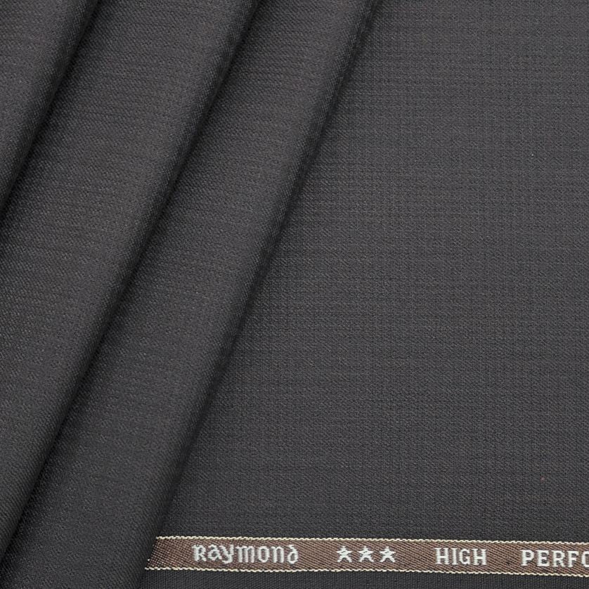 Raymond Polyester viscose stretchable Fine Check Trouser fabric(Colour Coffee)