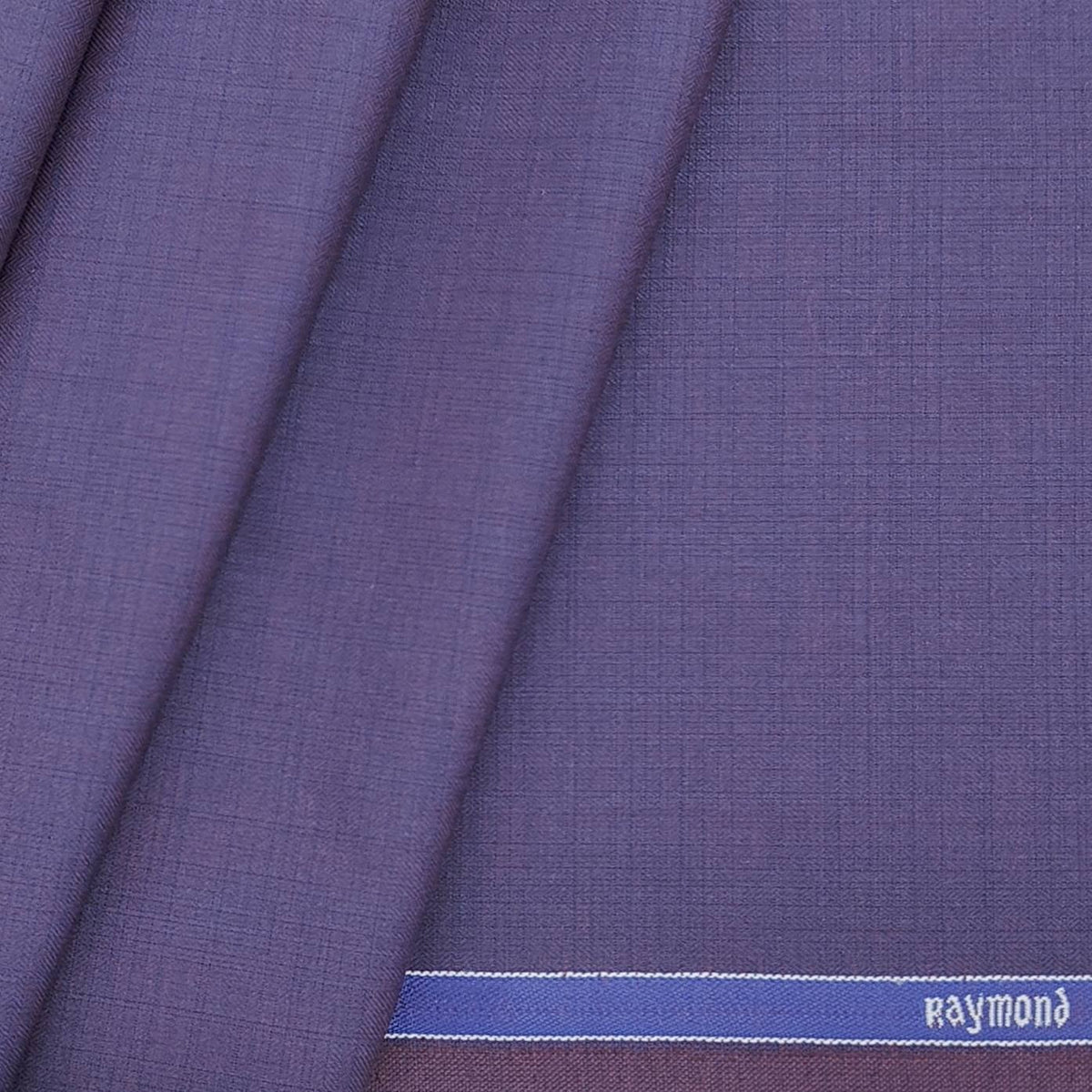 Raymond Men's Polyester Viscose Fine Count check Unstitched Suiting Fabric(Wine Blue)