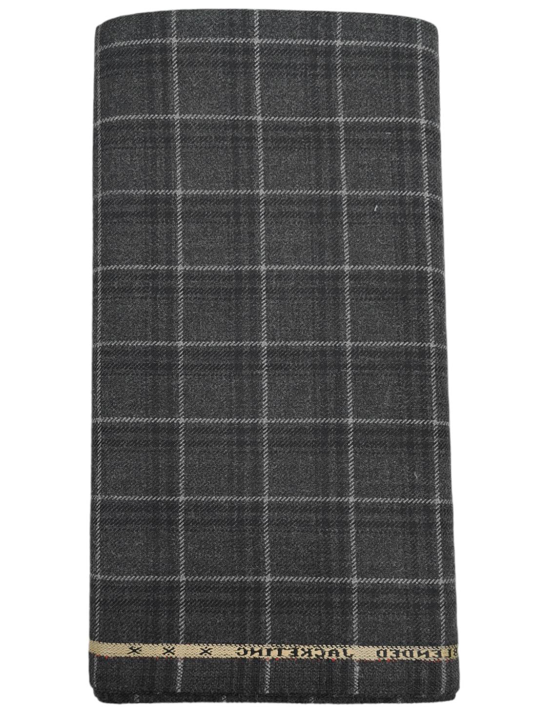 Raymond Men's 52% Wool fine Unstitched Tweed Blazer Fabric (Colour Worsted Grey)