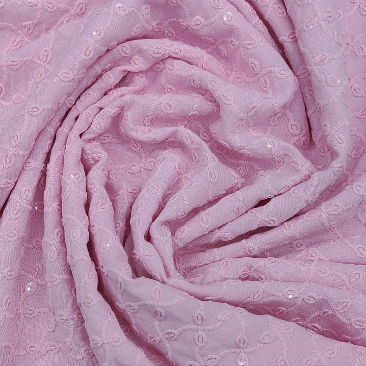 Mantire Men's Premium Chikankari Kurta Pyjama Fabric (Pink)