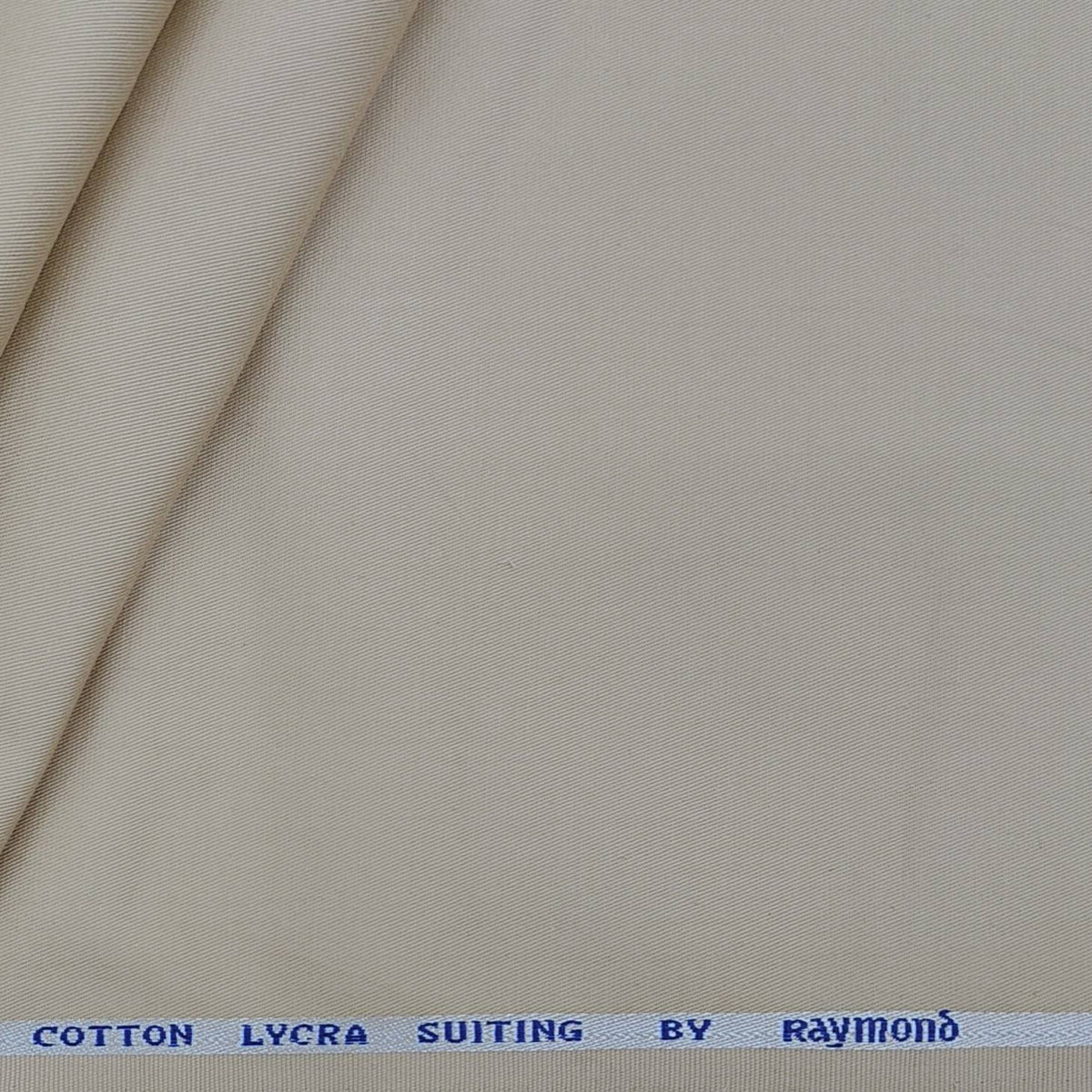 Raymond Men's Pure Cotton Premium Stretchable Solid Trouser Fabric (Colour Cream)