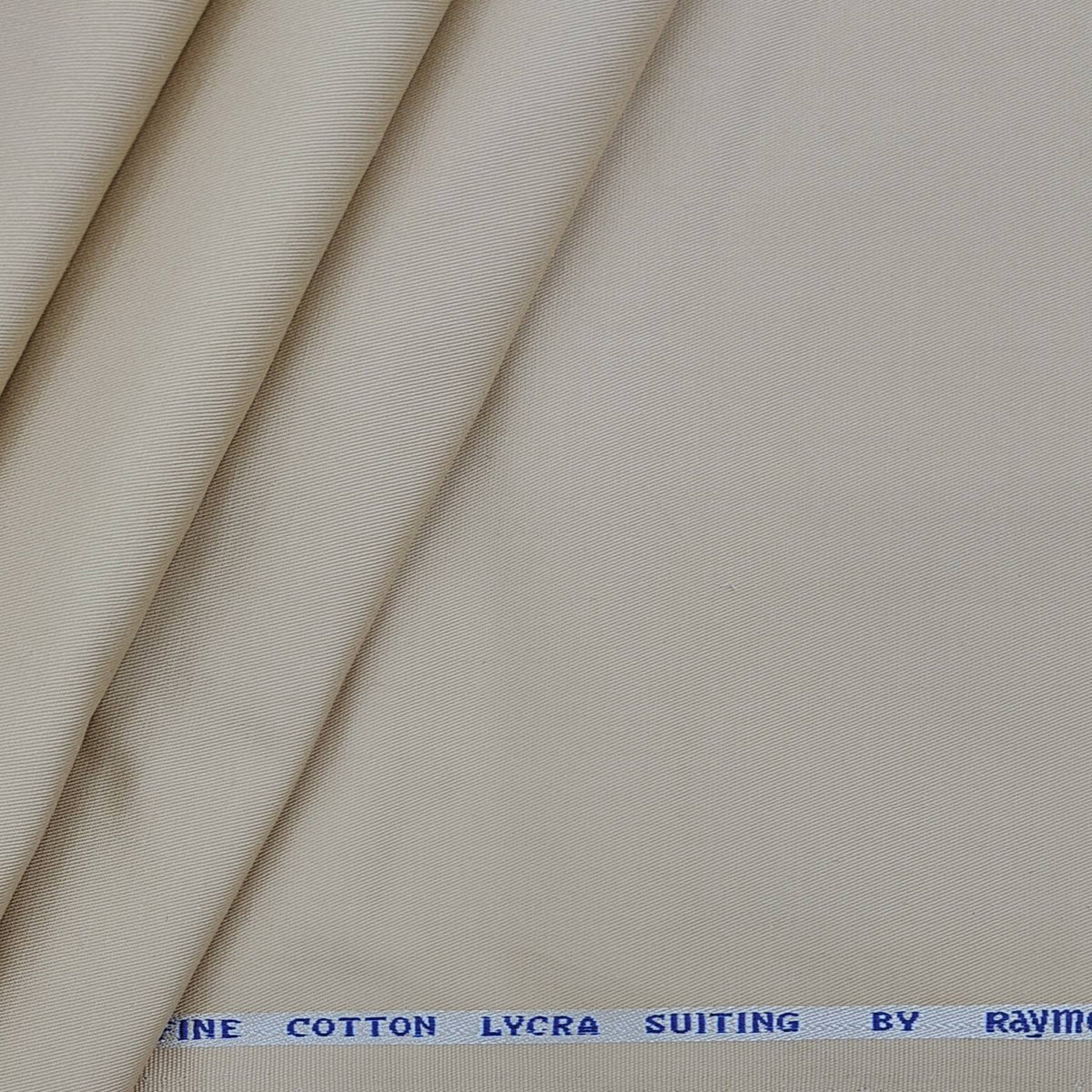 Raymond Men's Pure Cotton Premium Stretchable Solid Trouser Fabric (Colour Cream)