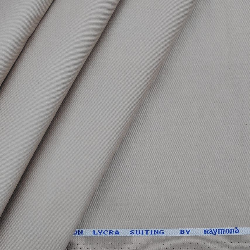 Raymond Men's Pure Cotton Premium Stretchable Solid Trouser Fabric (Colour light brown)