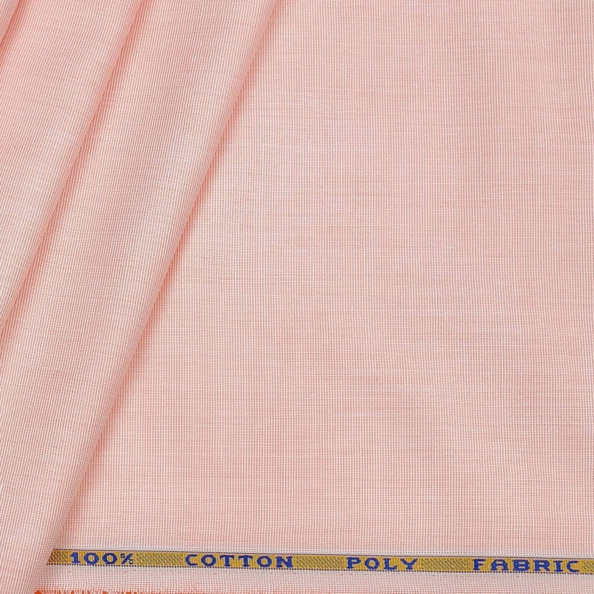 ManTire Men's Poly Cotton Premium Plain Shirt Fabric Colour Orange