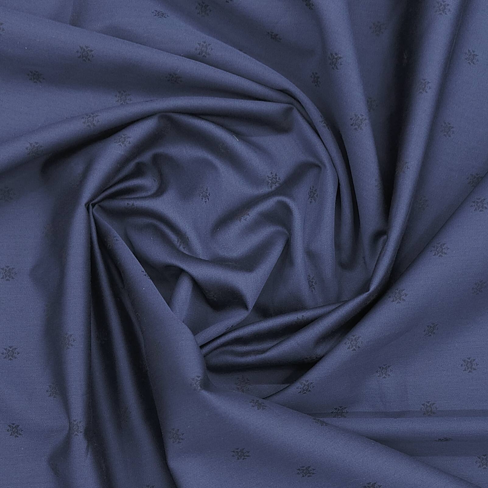 Soktas Premium cotton fine jacquard shirt fabric colour Royal blue