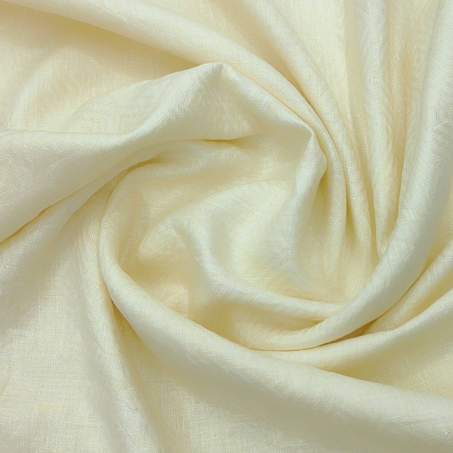 Raymond 100% linen jacquard Shirt Fabric colour Light Yellow