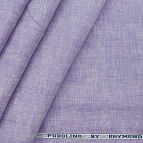 Raymond Pure linen Plain Shirt Fabric(Purple)