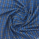 Raymond Cots Wool Checks Warm Shirt Fabric Colour Royal blue