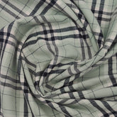 Raymond Cots Wool Checks Warm Shirt Fabric Colour Light Green