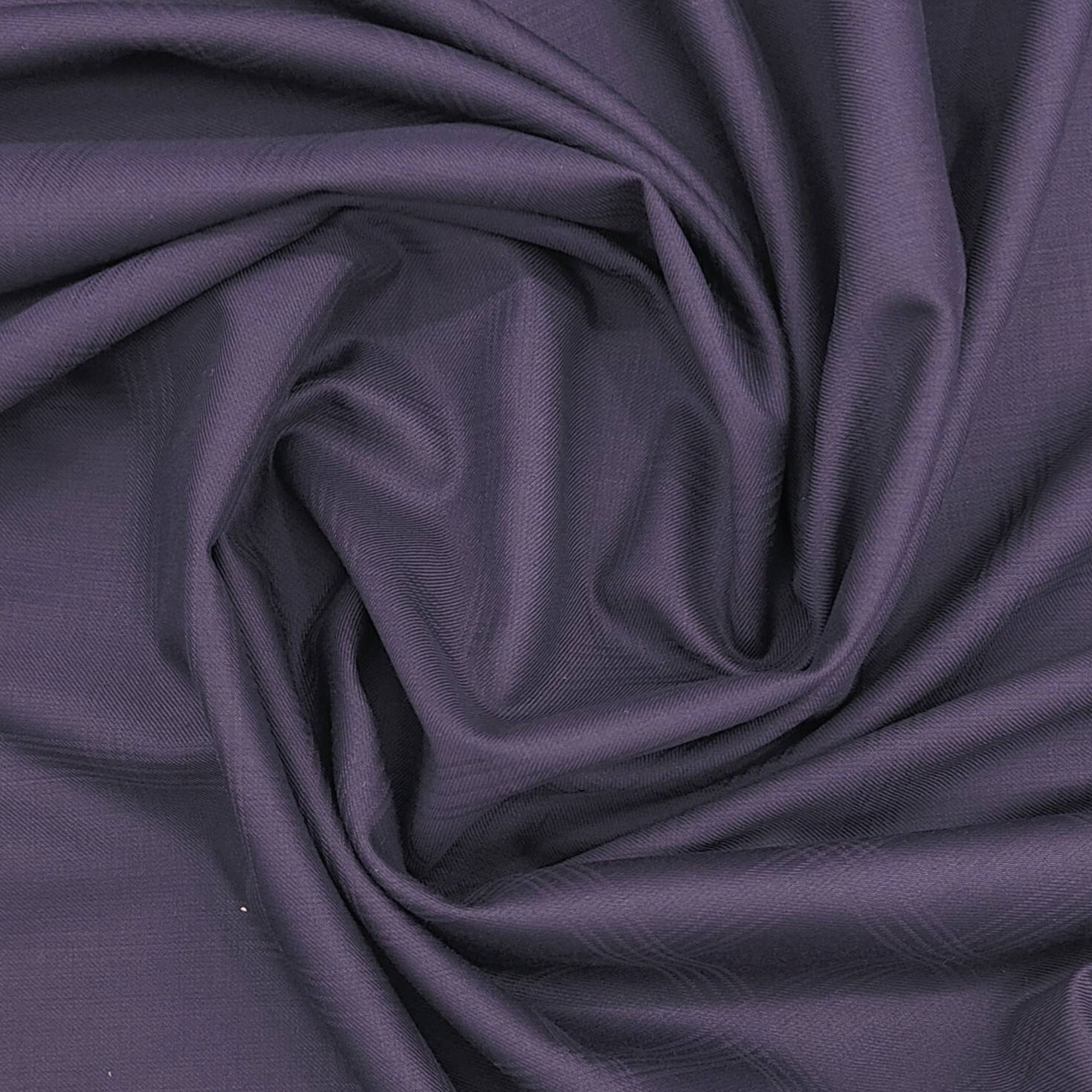 OCM Men's Polyester Viscose Fine Check Trouser Fabric Colour Dark Wine