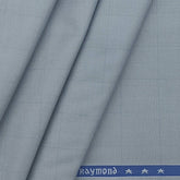 Raymond Pv Fine Self Check Trouser fabric Colour Light Bluish grey