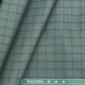 Raymond Pv Formal Check Trouser fabric Colour Dark Green