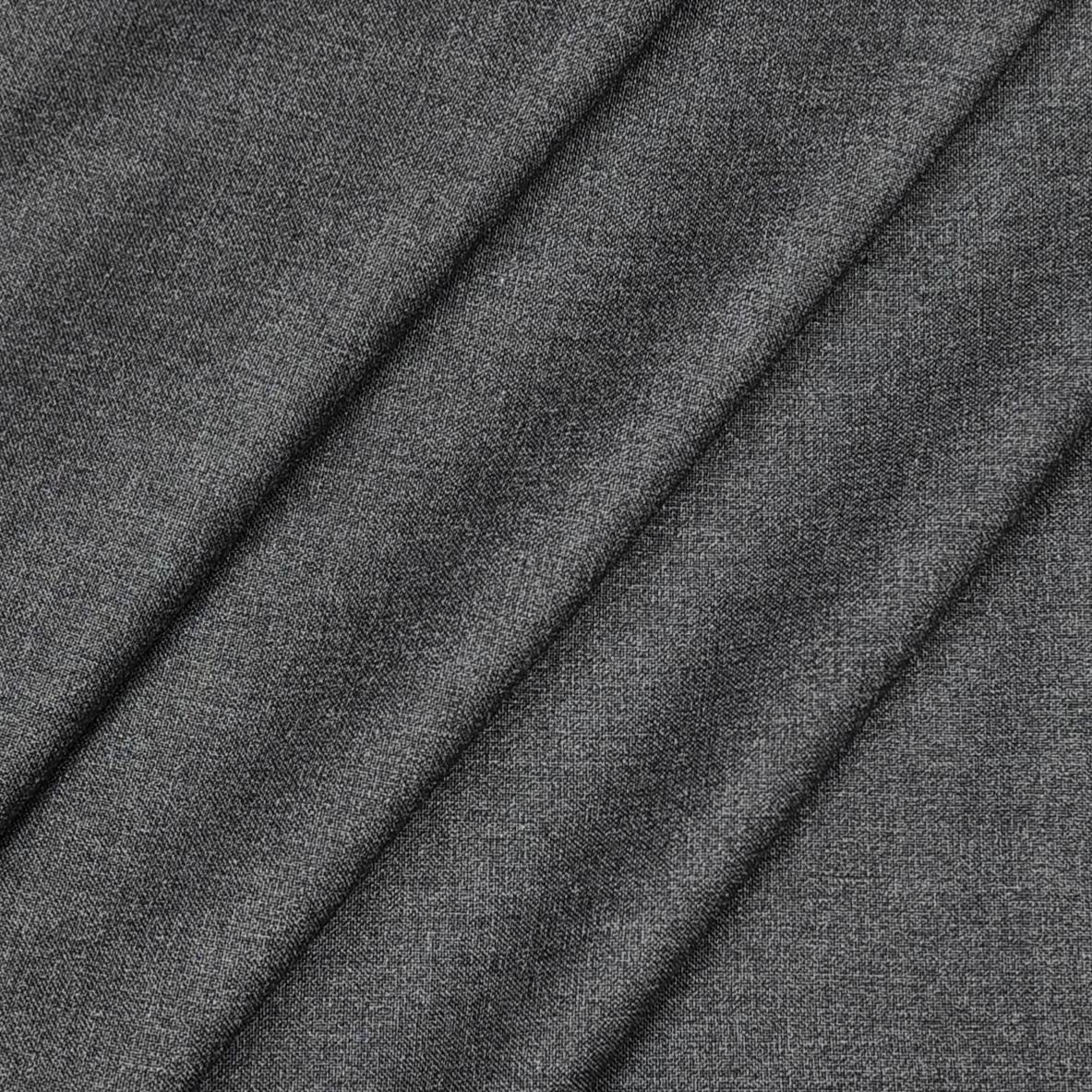 Gr Gwalior Men's Poly Viscose Matti Plain Trouser Fabric Colour Worsted Black