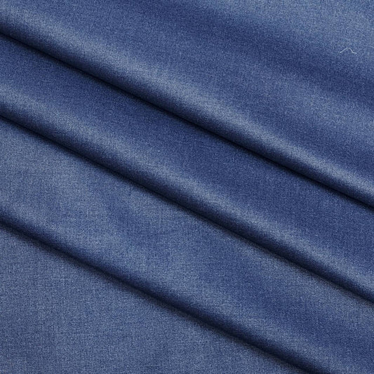 Gr Gwalior Men's Poly Viscose Matti Plain Trouser Fabric Colour Worsted Blue