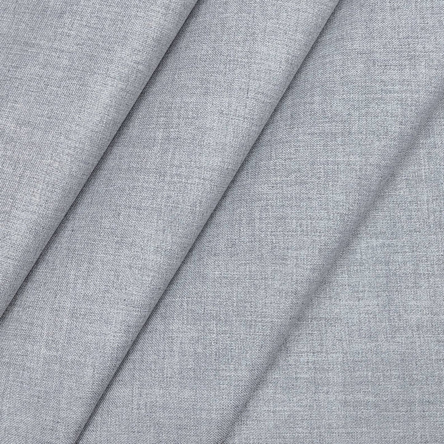 Gr Gwalior Men's Poly Viscose Matti Plain Trouser Fabric Colour Silver Grey