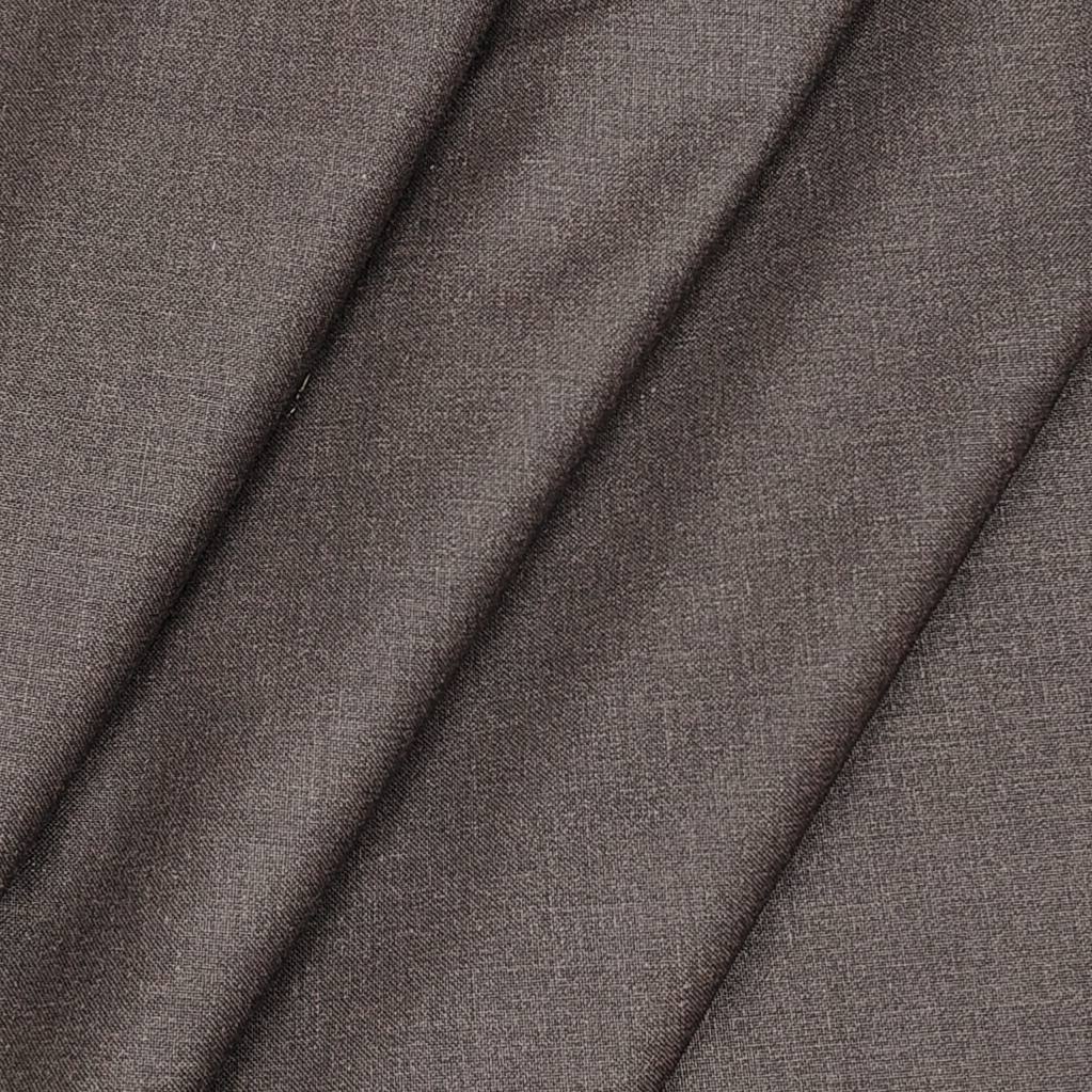 Gr Gwalior Men's Poly Viscose Matti Plain Trouser Fabric Colour Dark brown