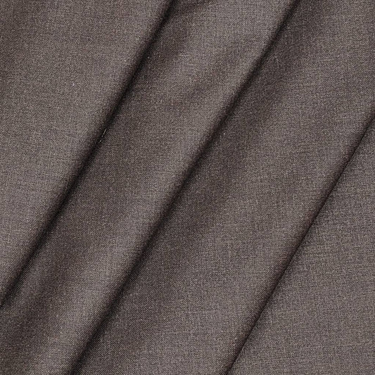 Gr Gwalior Men's Poly Viscose Matti Plain Trouser Fabric Colour Dark brown