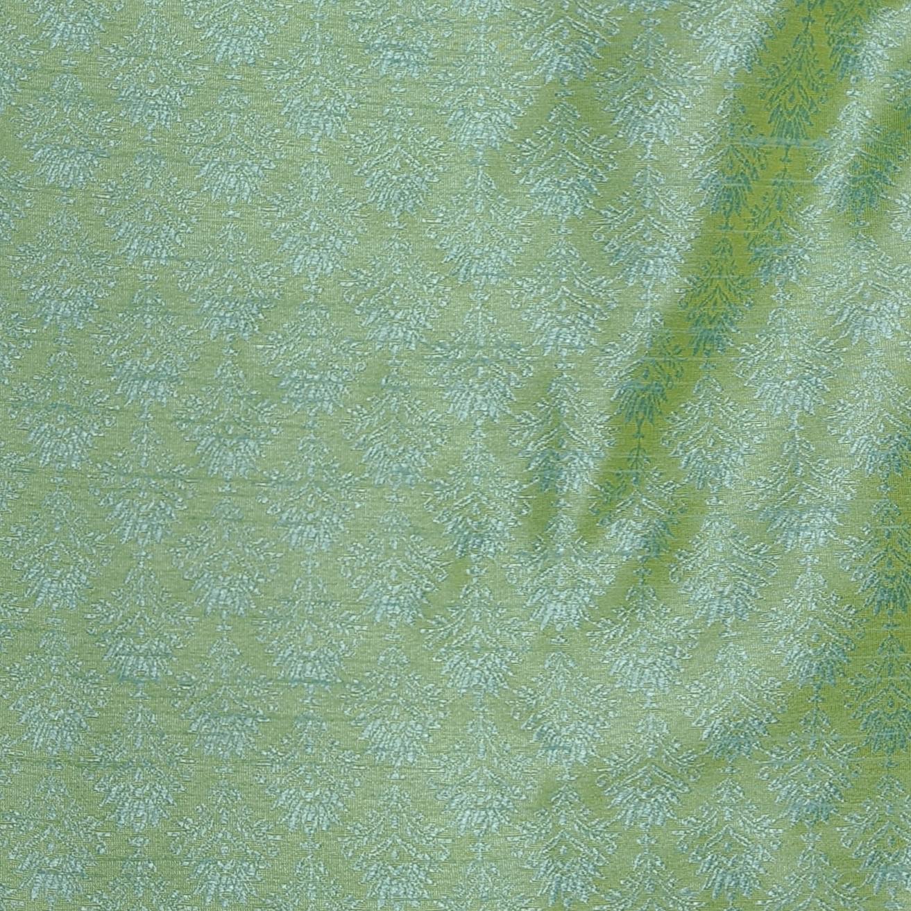 Mantire Men's Premium Raw Silk jackqurad Kurta Pyjama Fabric (Green)