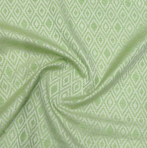 Mantire Men's Premium Raw Silk Digital print Kurta Pyjama Fabric (Green)