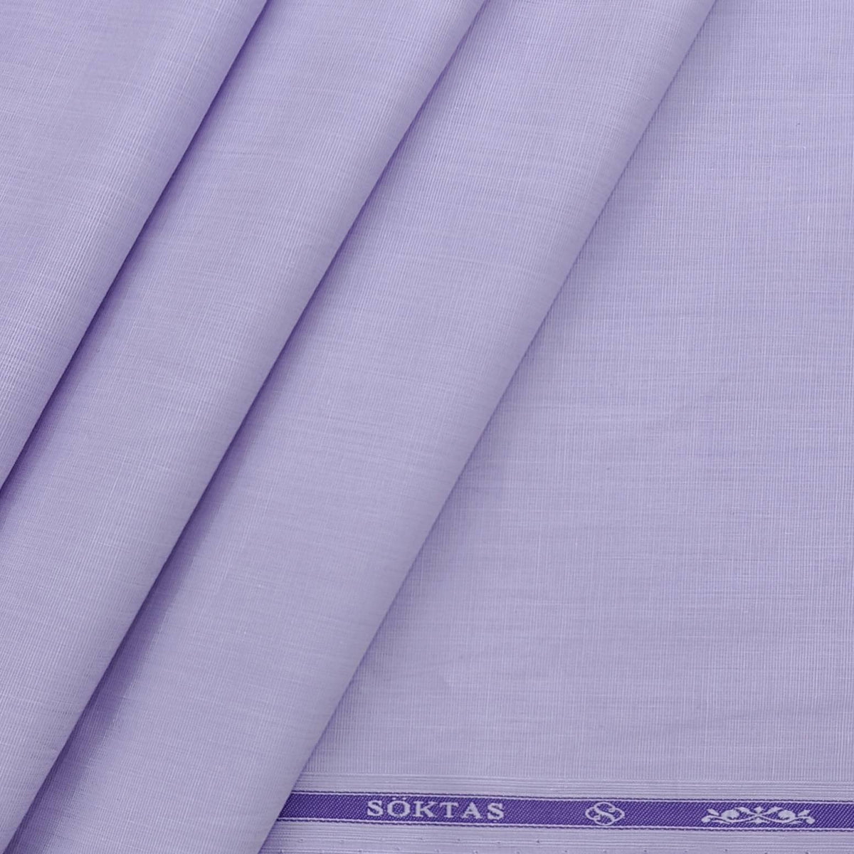 Soktas Premium cotton fine Plain fill a fill shirt fabric colour Light Purple