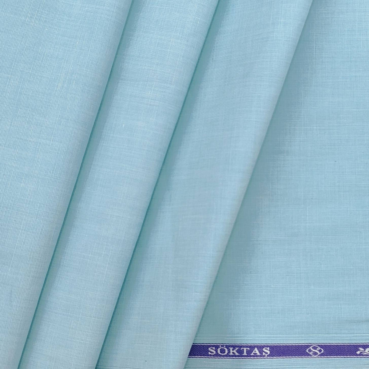 Soktas Premium cotton fine Plain fill a fill shirt fabric colour Sea Blue