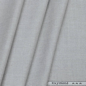 Raymond Men's Polyester Viscose Self Design Unstitched Suiting Fabric(Silver)