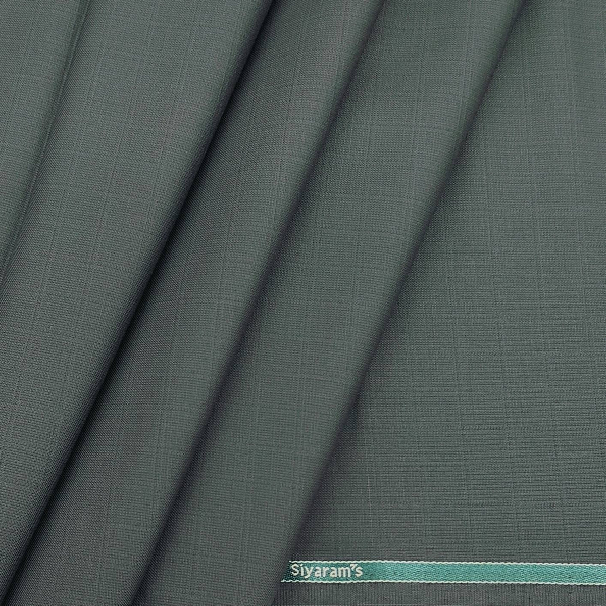 Siyaram Men's Premium self check unstitched Trouser Fabric (Green)