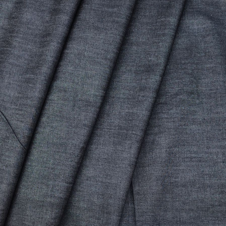 Mantire Men's 100%cotton Denim Shirt Fabric(Dark Grey)