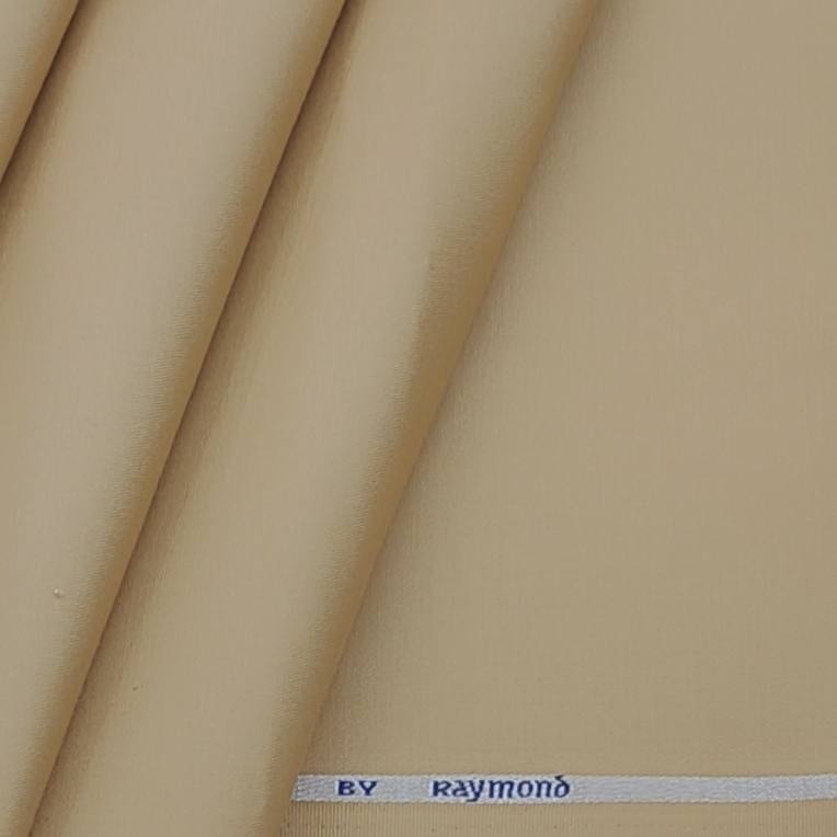 Raymond Men's Pure Cotton Premium Stretchable Solid Trouser Fabric (Colour Camel)