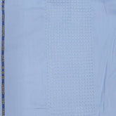 Mantire Men's 100%cotton Tuxido Shirt Fabric(Light Blue)